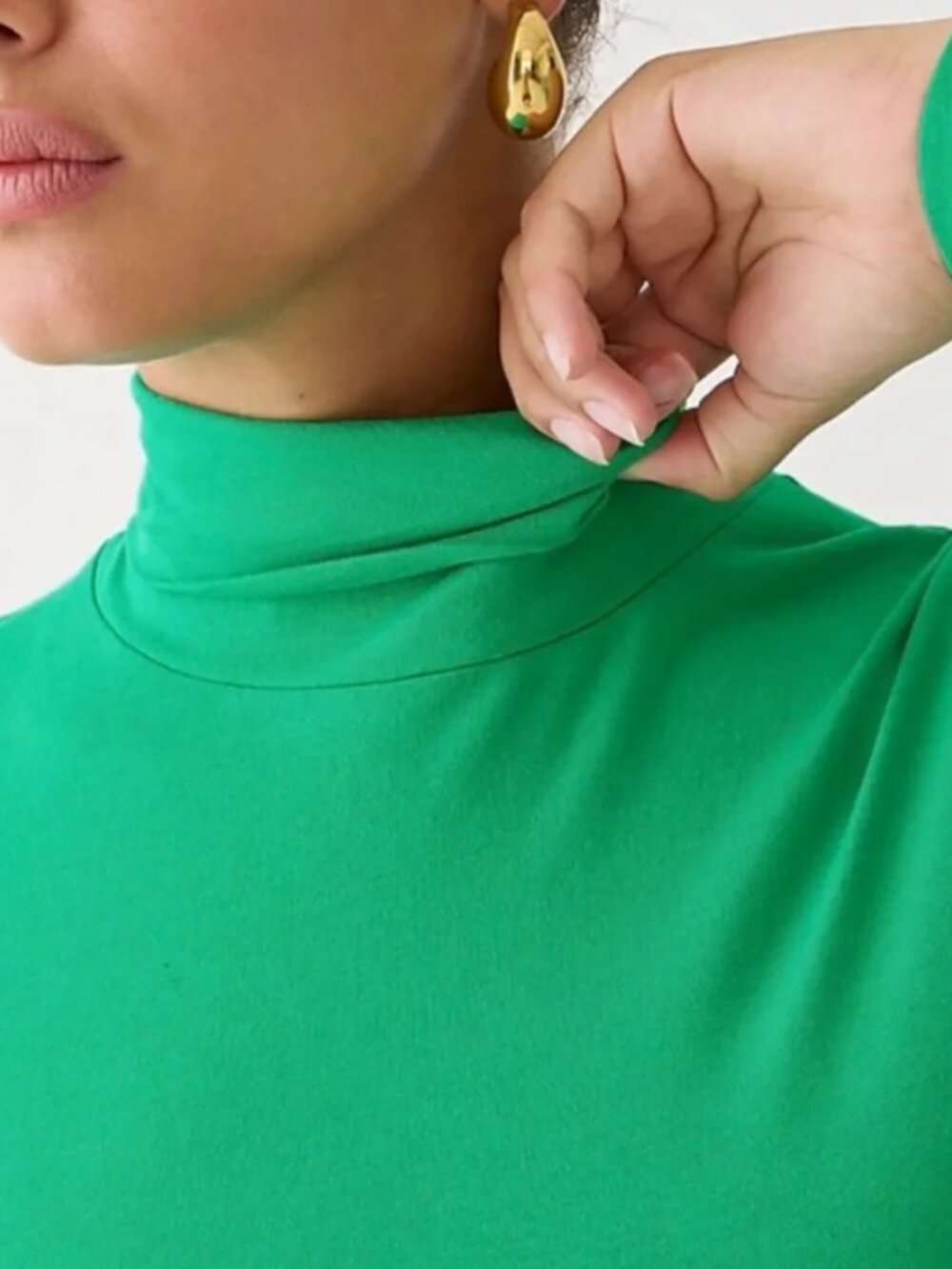 J. Crew - Tissue Turtleneck in Kelly Green S